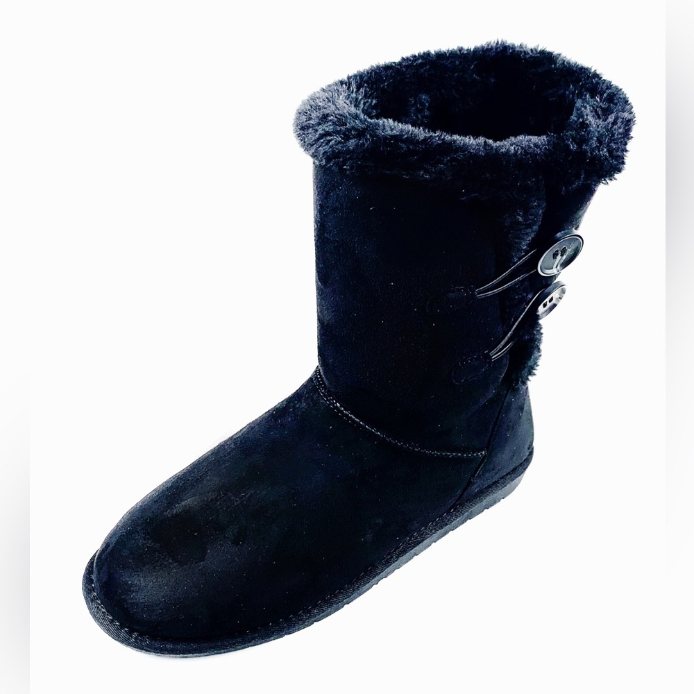 Cloudwalkers Womens Zoey Black Faux Suede PullOn Boots Size 9